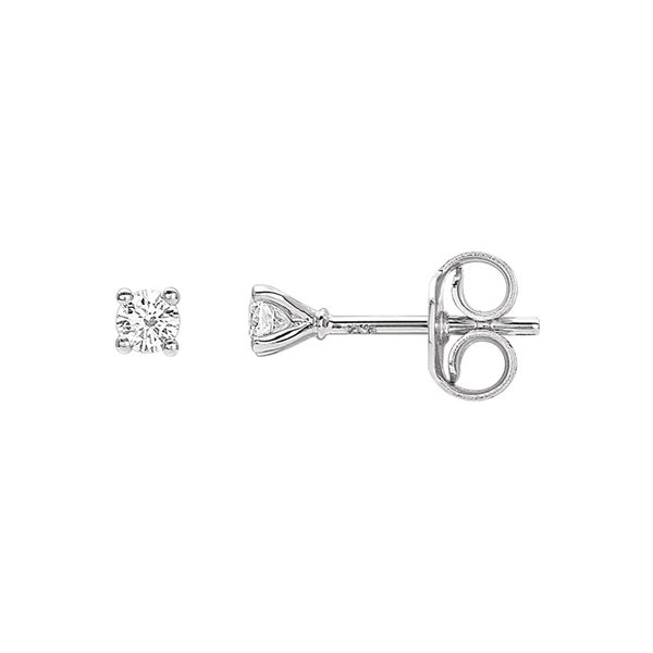 Boucles d'oreilles clou diamant 0.14ct Or Blanc 750