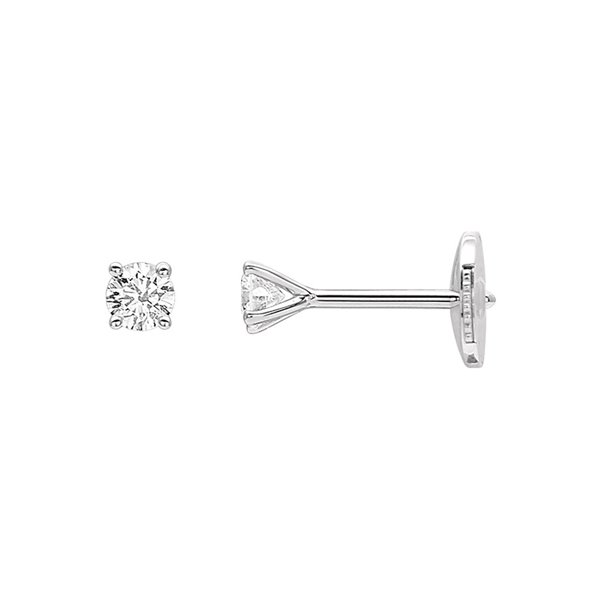 Boucles d'oreilles clou diamant 0.20ct Or Blanc 750