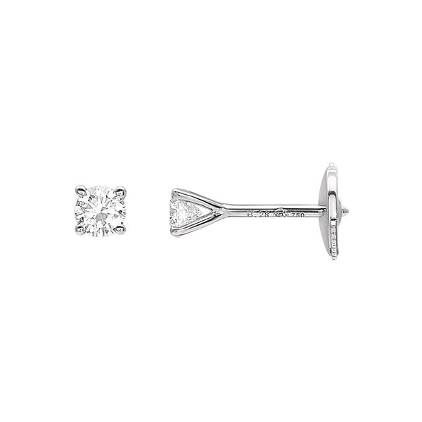 Boucles d'oreilles clou diamant 0.28ct Or Blanc 750