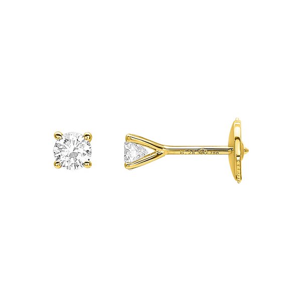 Boucles d'oreilles clou diamant 0.28ct