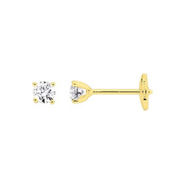 Boucles d'oreilles clou diamant 0.36ct Or Jaune 750