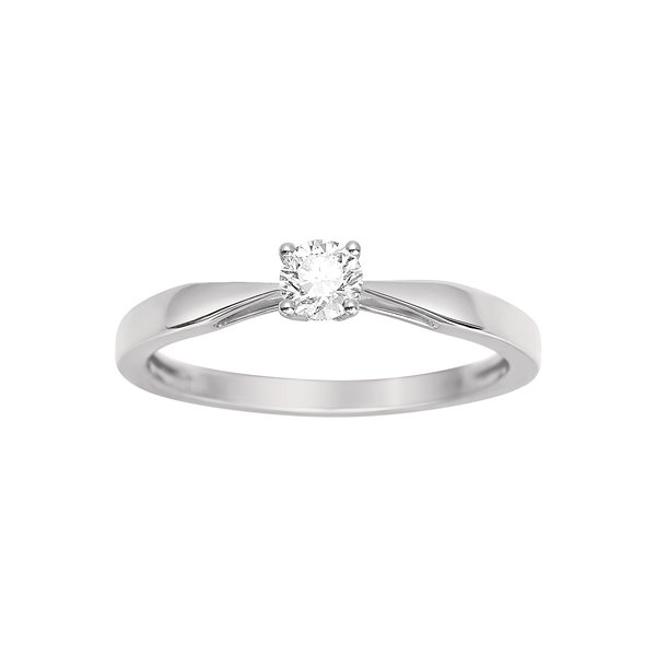 Solitaire diamant 0.23ct Or Blanc 750