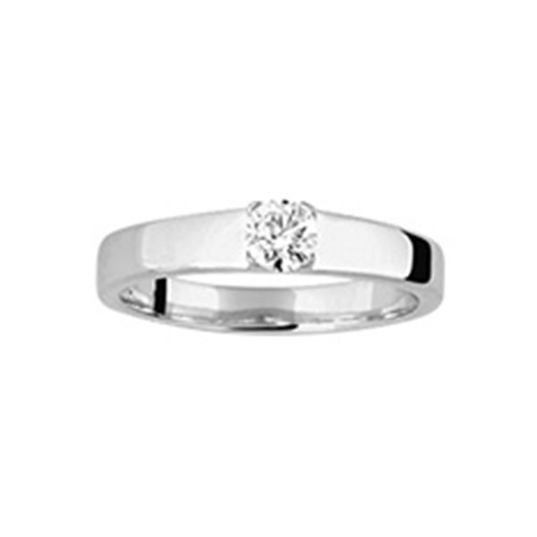 Solitaire diamant 0.23ct Or Blanc 750