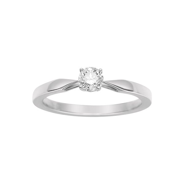 Solitaire diamant 0.35ct Or Blanc 750