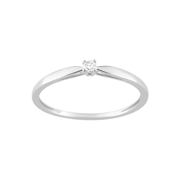 Solitaire diamant 0.05ct Or Blanc 750