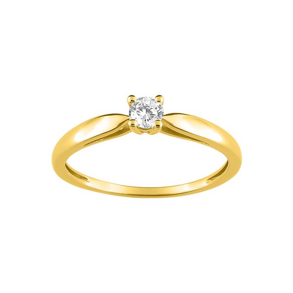 Solitaire diamant 0.15ct Or Jaune 750