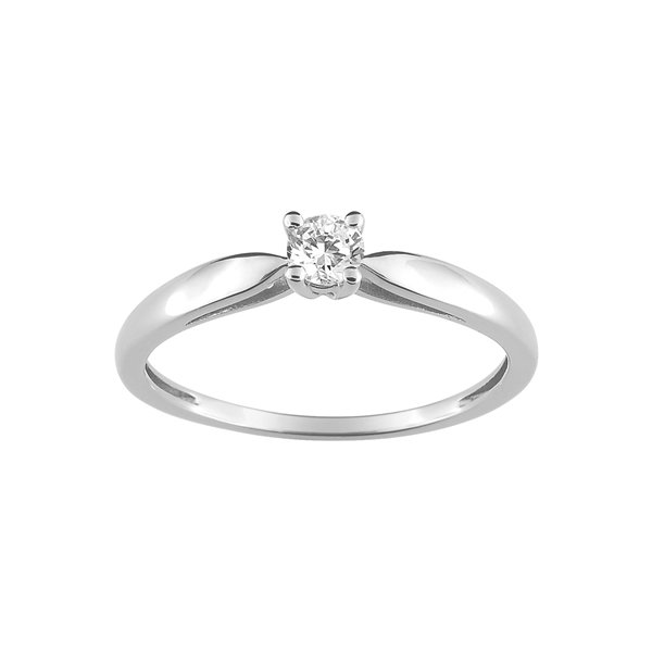 Solitaire diamant 0.15ct Or Blanc 750