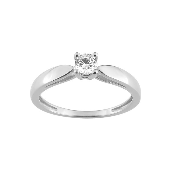 Solitaire diamant 0.25ct Or Blanc 750