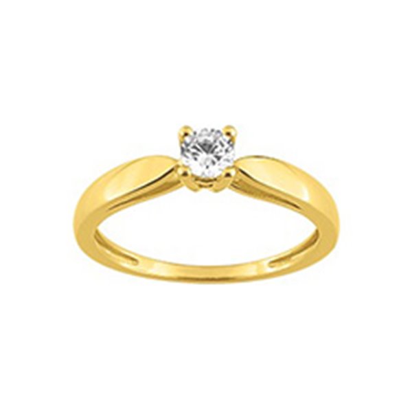 Solitaire diamant 0.25ct Or Jaune 750