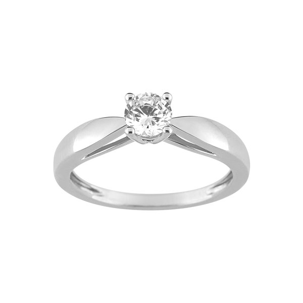 Solitaire diamant 0.40ct Or Blanc 750