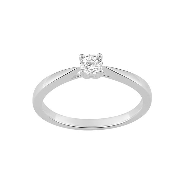 Solitaire diamant 0.20ct Or Blanc 750