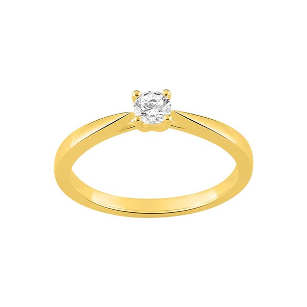 Solitaire diamant 0.20ct Or Jaune 750