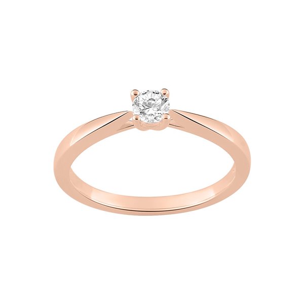 Solitaire diamant 0.20ct Or Rose 750