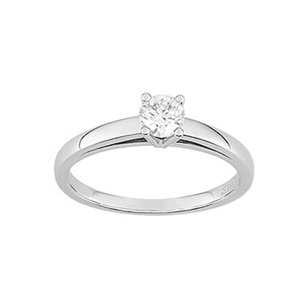 Solitaire diamant 0.3ct Or Blanc 750