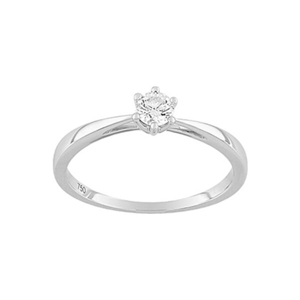 Solitaire diamant 0.20ct Or Blanc 750