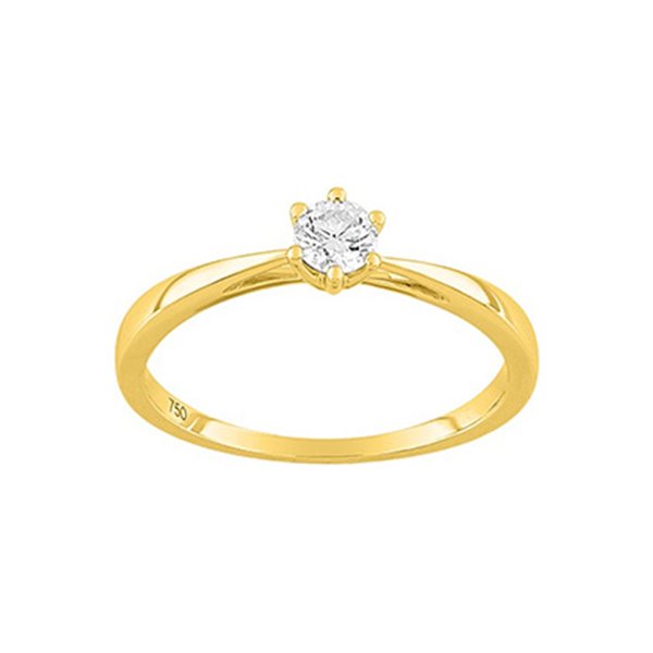 Solitaire diamant 0.20ct Or Jaune 750