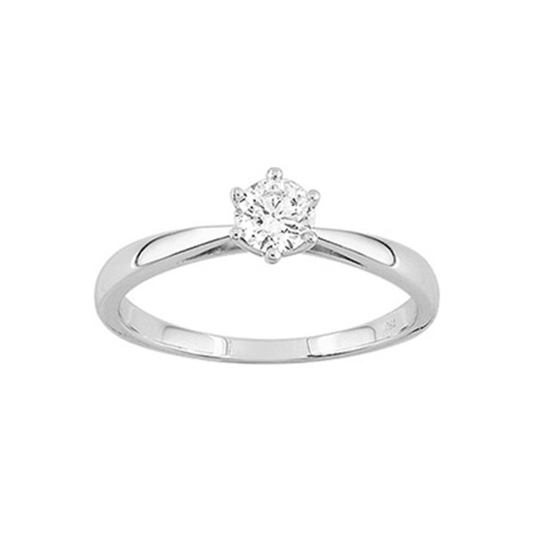 Solitaire diamant 0.3ct Or Blanc 750