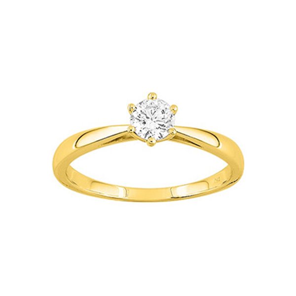 Solitaire diamant 0.3ct Or Jaune 750