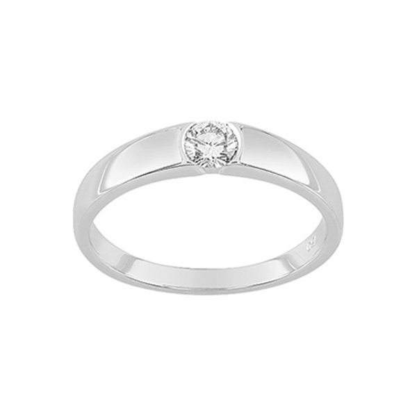 Solitaire diamant 0.20ct Or Blanc 750