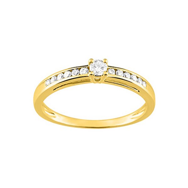 Solitaire diamant 0.21ct Or Jaune 750