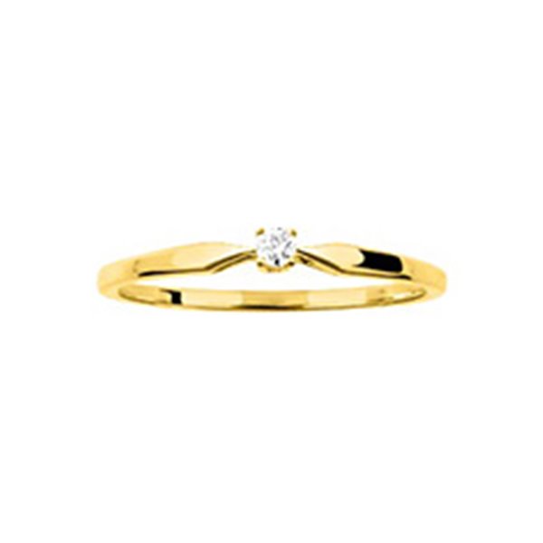 Solitaire diamant 0.04ct Or Jaune 375