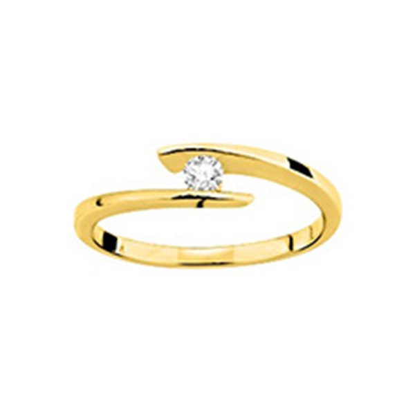 Solitaire diamant 0.08ct Or Jaune 375