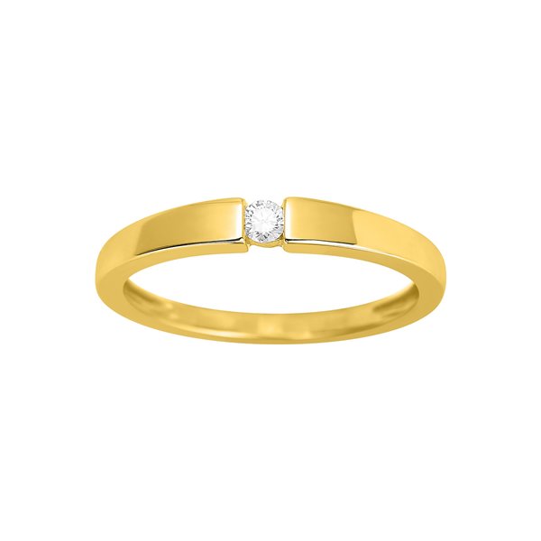 Solitaire diamant 0.06ct Or Jaune 750