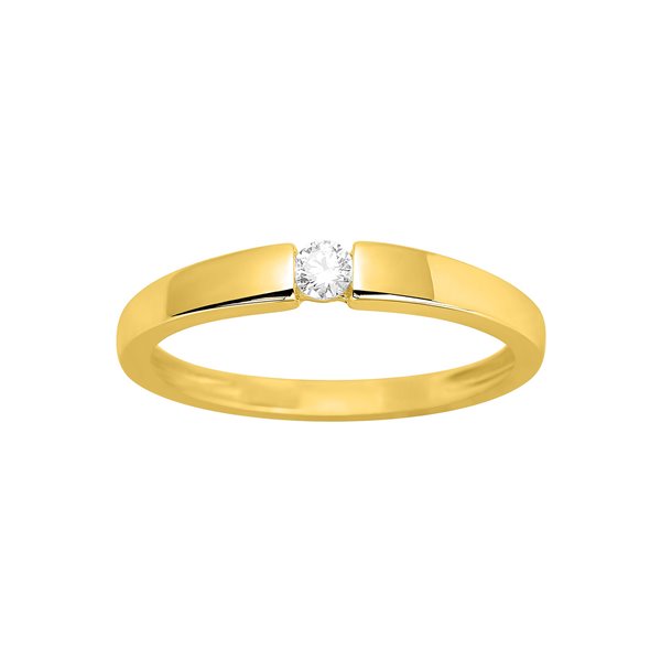 Solitaire diamant 0.08ct Or Jaune 750