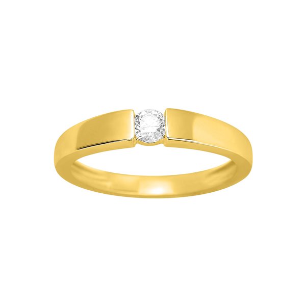 Solitaire diamant 0.18ct Or Jaune 750