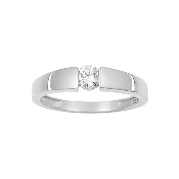 Solitaire diamant 0.23ct Or Blanc 750