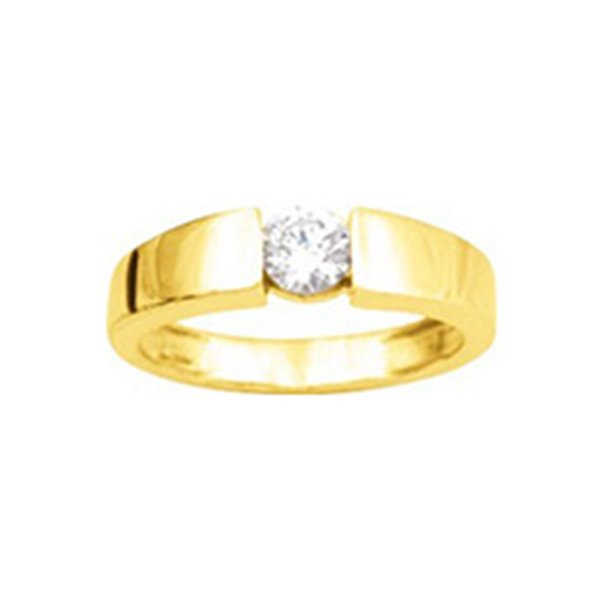 Solitaire oxyde(s) de zirconium Or Jaune 750