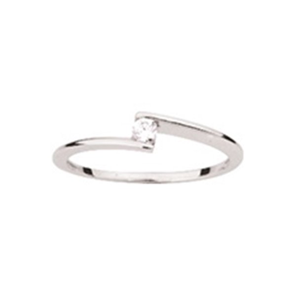 Solitaire diamant 0.06ct Or Blanc 750