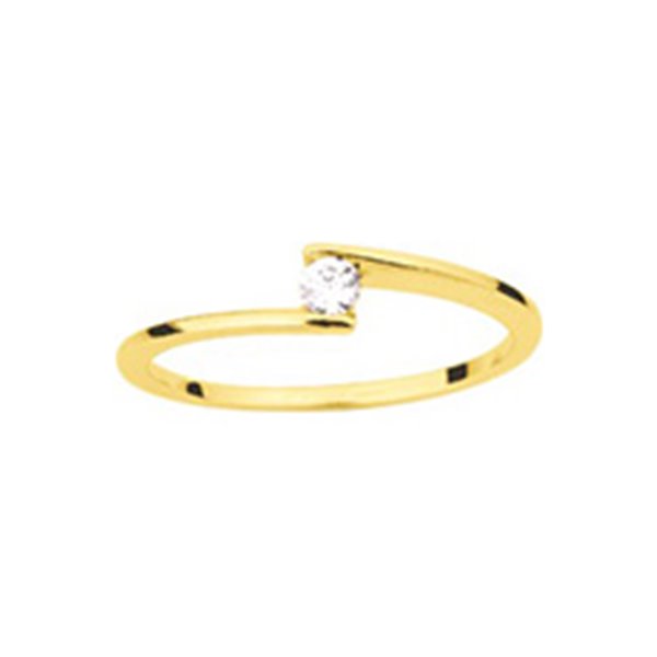 Solitaire diamant 0.08ct Or Jaune 750