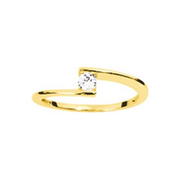 Solitaire diamant 0.14ct Or Jaune 750