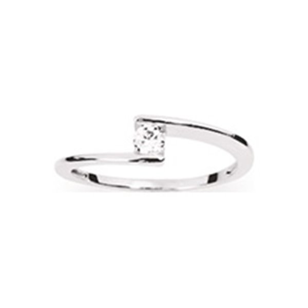 Solitaire diamant 0.14ct Or Blanc 750