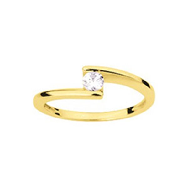 Solitaire diamant 0.18ct Or Jaune 750