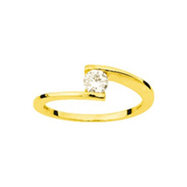 Solitaire diamant 0.23ct Or Jaune 750