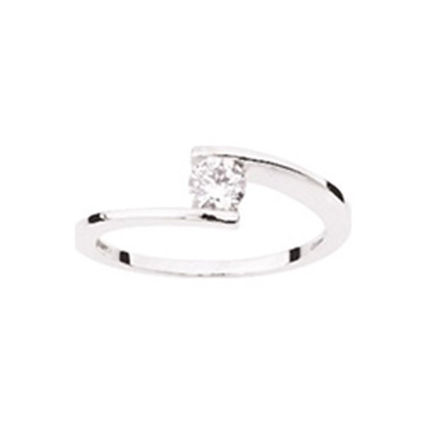 Solitaire diamant 0.23ct Or Blanc 750