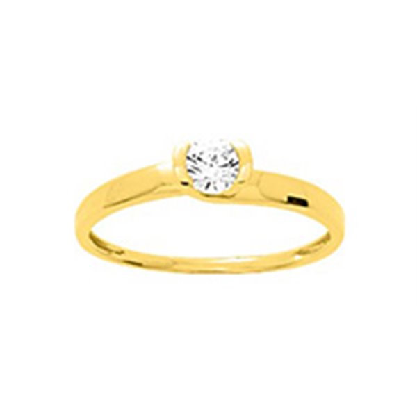 Solitaire oxyde(s) de zirconium Or Jaune 750