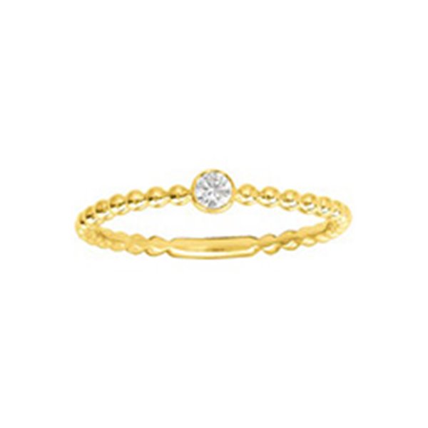 Solitaire diamant 0.07ct Or Jaune 750