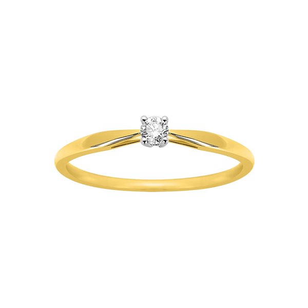 Solitaire diamant 0.08ct Or Jaune 750