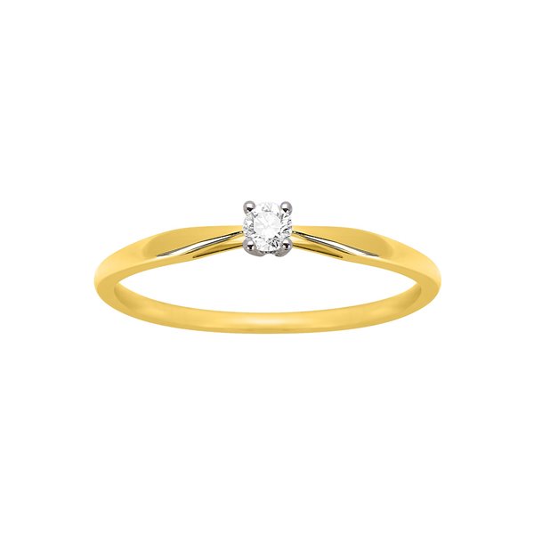 Solitaire diamant 0.08ct Or Jaune 750