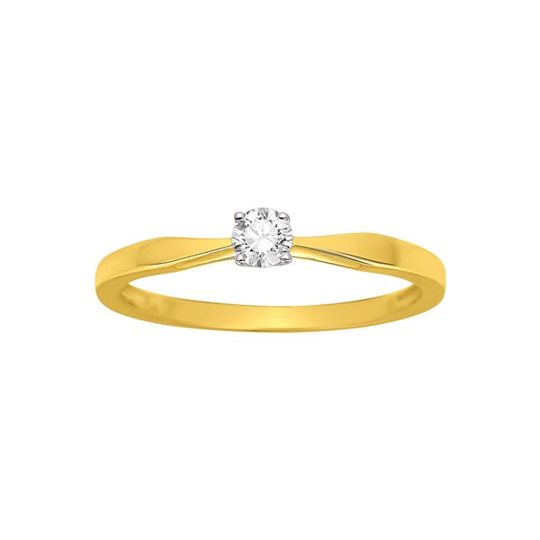 Solitaire diamant 0.14ct Or Jaune 750