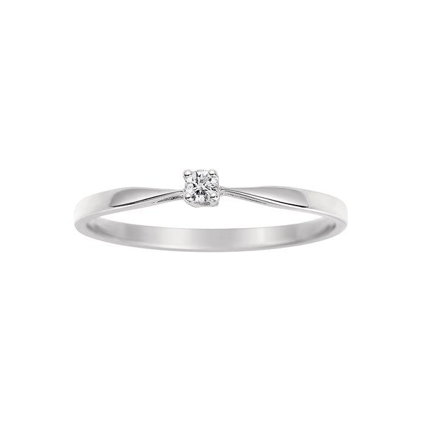 Solitaire diamant 0.04ct Or Blanc 750