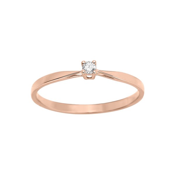 Solitaire diamant 0.04ct Or Rose 750