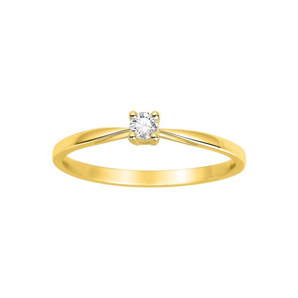 Solitaire diamant 0.08ct Or Jaune 750