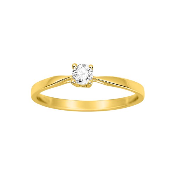 Solitaire diamant 0.14ct Or Jaune 750