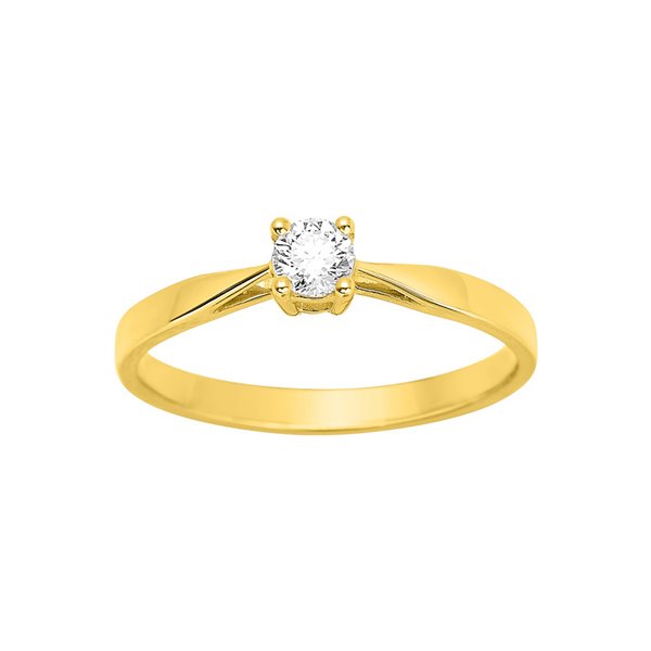 Solitaire diamant 0.18ct Or Jaune 750