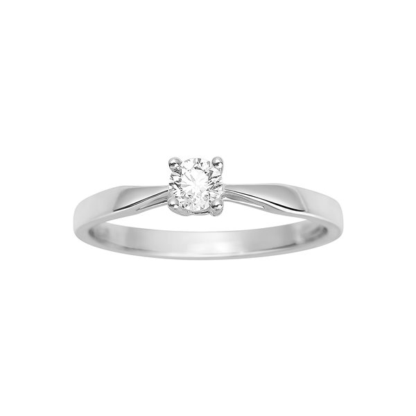 Solitaire diamant 0.23ct Or Blanc 750