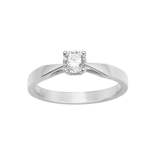 Solitaire diamant 0.35ct Or Blanc 750